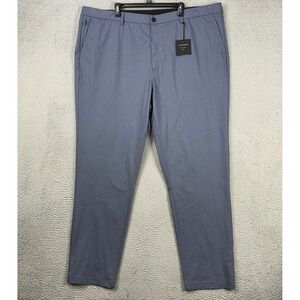 01. Algo Mens Performance Chino Golf Pants 42 Gray Stretch Tech Straight Leg NEW